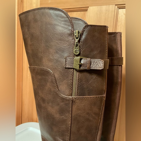 Guess Brown Faux Leather Boots, size: 7M - Picture 4 of 6